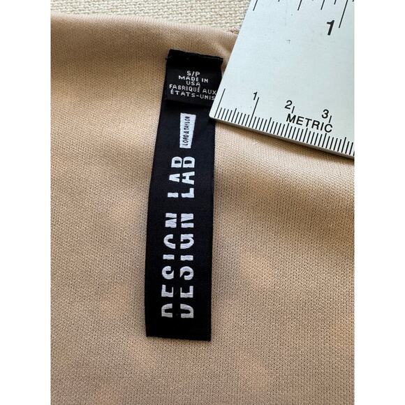 Lord & Taylor Design Lab Dress Size S/P Black Crochet Overlay Tan Lining - Picture 6 of 9